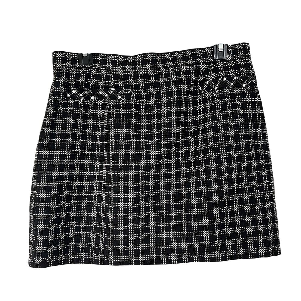 MixIt Womens Skirt Plaid Black & White Size 14 Y2K Grunge